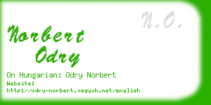 norbert odry business card